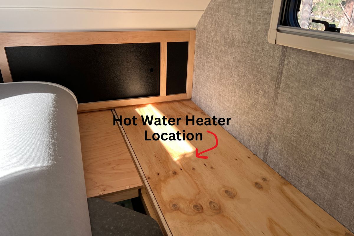 Hot Water Heater Location on Little Guy Micro Max